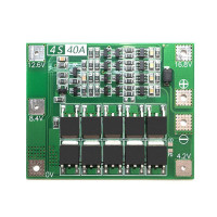 4S 40A BMS 18650 Lithium Battery Protection Board – 14.8V/16.8V Battery Management System 4S 40A BMS 18650 Lithium Battery Protection Board – 14.8V/16.8V Battery Management System