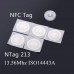 2pcs: NFC Sticker 13.56MHz ISO14443A RFID Tag - Ntag 213 [25mm] - High Quality