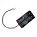 Battery Holder 2 x 1.5V AA  - Black Flat box - 3v DC output (2 Cell)