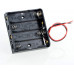 Battery Holder 4 x 1.5V AA - Black Flat box - 6v DC output (4 cell)