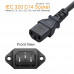 IEC320 C14 Panel Mount Plug Computer Adapter Power Connector Socket Black Screw Mount 10A 250V - High Quality
