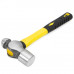 380gm - Ball Pein (peen) Hammer - Plastic/Fibre Handle Forged Steel Head Hardened - [High Quality]