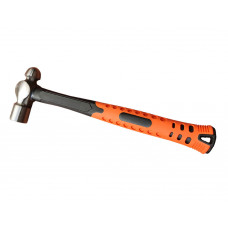 380gm - Ball Pein (peen) Hammer - Plastic/Fibre Handle Forged Steel Head Hardened - [High Quality]