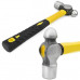 380gm - Ball Pein (peen) Hammer - Plastic/Fibre Handle Forged Steel Head Hardened - [High Quality]