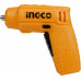 Cordless Screwdriver INGCO Rechargeable kit with LED Light and 11 pc 4V Li-Ion 6.35mm [Original]