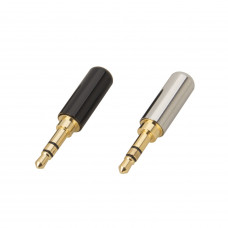 3 POLE - Stereo 3.5mm Metal Earphone Soldering Jack Audio Male Plug Headphone