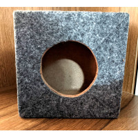 2 pcs - Woofer Box - Wooden for 4" (square box) - Speaker / woofer box - grey/black