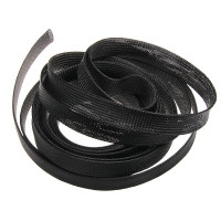 2 Meter per quantity : Nylon 12mm Expandable Braided Sleeve for Wire Protection (Black)