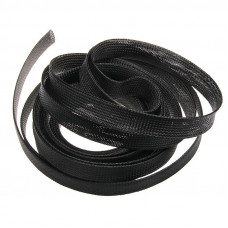 2 Meter per quantity : Nylon 10mm Expandable Braided Sleeve for Wire Protection (Black)