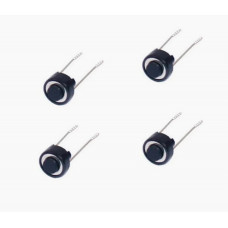 4pc: 2 pin ROUND Tactile Micro Switch - Push button 6x6 (Tact-Micro)