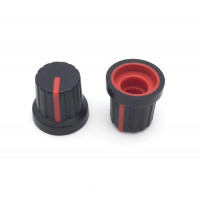 2pcs: Potentiometer Knob Rotary Switch Round 6mm Red Color