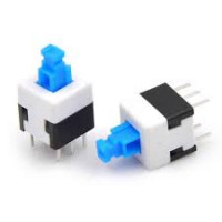 2pcs : Push Switch (Self-Locking : Toggle On/Off Type) - DPDT - 8.5x8.5mm - 6pin