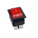 DPST on-off Rocker Switch with Light [RED] -16A [high Quality] (4pin)