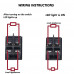 DPST on-off Rocker Switch with Light [RED] -16A [high Quality] (4pin)