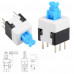 2pcs : Push Switch (Non-Locking - NO) - DPDT Push to ON - 7x7mm -6pin