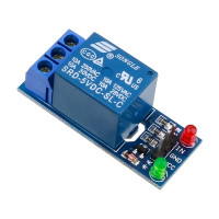 1 Channel Relay Board - 12V Module for 240 vAC - 7A load