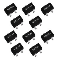 10pcs - BC847 NPN Epitaxial Silicon SMD Transistor - SOT23 (FAIRCHILD OR NXP)