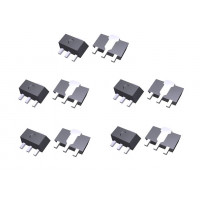 10pcs: BCX53-16 [SMD] Bipolar (BJT) Single Transistor, PNP, 80 V, 1 A, 500 mW, SOT-89