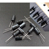 10pcs: 0.47uF 63V (10x5mm) [0.47mf / 63v] Radial Electrolytic Capacitor