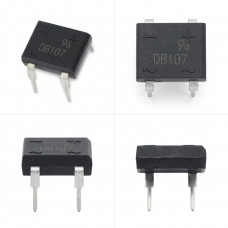 4pcs: DB107S (IC) - 1A Diode Bridge, DIP IC Bridge Rectifier