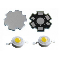 3 Watt LED White [3W] with Heat Sink - [Original - Very High brightness]