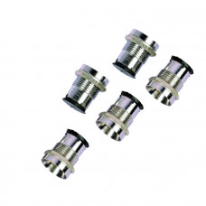 5pcs: LED holder 5mm - chrome bezel (Metal)