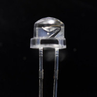 5pcs: White LED 5mm Clear - 120 degree [Helmet Type]