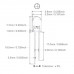 10pcs : Red 5mm LED Clear (Transparent) High Brightness - EVERLIGHT (Original)
