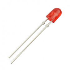 10pcs : Red 5mm Oval LED Diffused Ultrabright