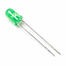 10pcs : Green 5mm LED Diffused Ultrabright (Oval)