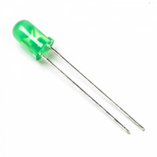 10pcs : OVAL Green 5mm LED Diffused Ultrabright