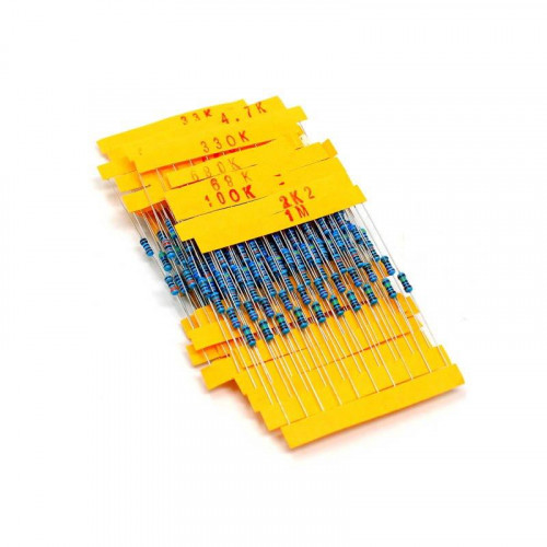Group of 60 types of Resistors - 1/4 Watts (each pack of 10) in