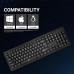 Ant Value FKBRI01 Ultra-Slim USB Wired Keyboard for PC Mac Water-Resistant Silent Typing