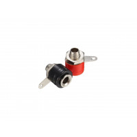 Banana Plug Socket 4mm (BS-5) : Panal Mount Connector Pair (Black & Red)