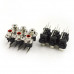 AV Connector RCA Socket For Audio Video Microphone Plug 6-pin Shielded Horizontal - PCB Mount