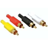 Mix 4 RCA Plug Pin (Male) - Black, Red, White, Yellow
