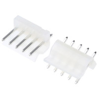 5pcs: 5 pin - Molex Cpu 3.96mm MALE Connector Straight Header[pin size:1.1sq mm] 7 Amps- KK-396