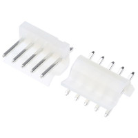 5pcs: 5 pin - Molex Cpu 3.96mm MALE Connector Straight Header[pin size:1.1sq mm] 7 Amps- KK-396