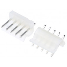 5pcs: 5 pin - Molex Cpu 3.96mm MALE Connector Straight Header[pin size:1.1sq mm] 7 Amps- KK-396