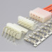 5pcs: 4 pin - Molex Cpu 3.96mm MALE Connector Straight Header[pin size:1.1sq mm] 7 Amps- KK-396