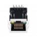 Single Port RJ45 Ethernet Socket / Connector with LED (5-6605417-6) - TE Original (LPJ0063G4NL / TRJ4011GENL)