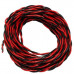 Twisted 2 Core Wire / Cable 14/76 - 210/280v (2 wire / Twin) red/black - 1mtr - High Quality