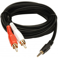 Audio Stereo 3.5mm (MALE) to 2RCA cable : 1.5m (High quality)