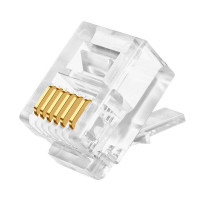 2pcs: RJ12 Plug (male) - 6P6C Connector (3 line phone connector)