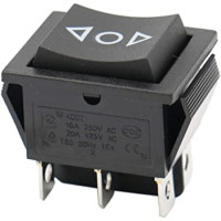 DPDT on-off-on Rocker Switch (16A) 6pins- Momentary (spring action)