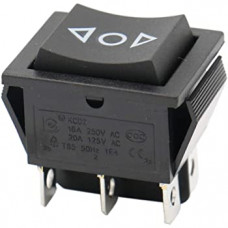 DPDT on-off-on Rocker Switch (16A) 6pins- Momentary (spring action)