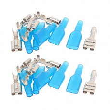 5pcs: Electrical Crimp Connector / Wire Terminal / Battery Clip - Female Spade - 6.35mm