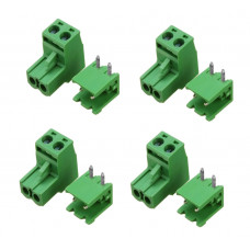 4sets: 2pin XY2500 / ZB2500 - Male & FeMale Pluggable Terminal Connector Right Angle -Pitch 5.08mm