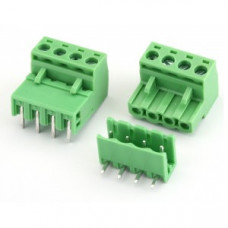 2sets: 4 Pin XY2500 / ZB2500 Male & FeMale Pluggable Terminal Connector Right Angle-Pitch 5.08mm