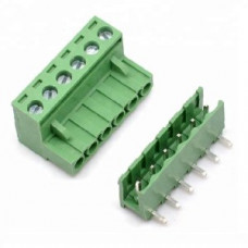 6 Pin XY2500 / ZB2500 Male & FeMale Pluggable Terminal Connector Right Angle -Pitch 5.08mm